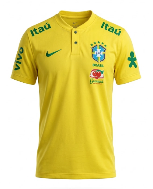 CAMISA POLO SELEÇÃO BRASILEIRA AMARELA
