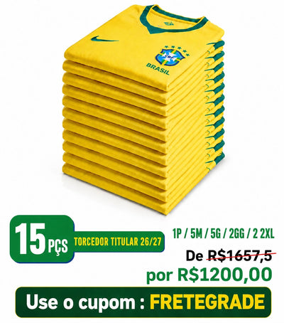 GRADE 15 PEÇAS 1P 5M 5G 2GG 2(2XL) BRASIL TORCEDOR 26/27