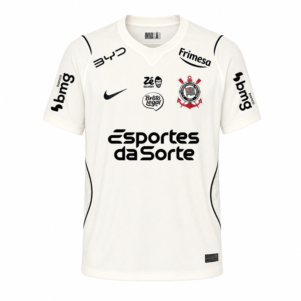 CAMISA CORINTHIANS TITULAR 26/27 FULL PATROCÍNIOS - TORCEDOR