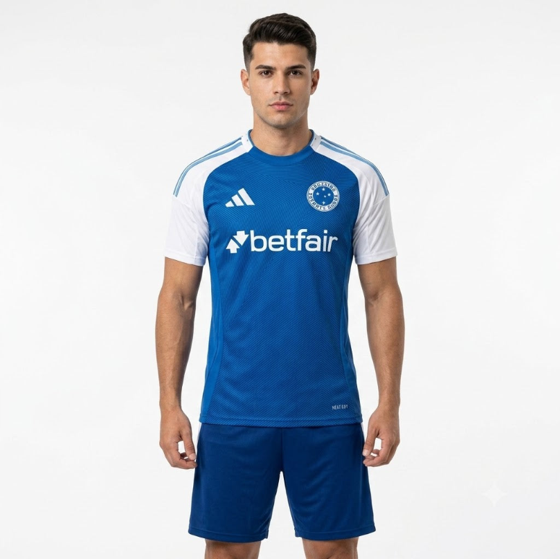 CAMISA CRUZEIRO TITULAR 25/26 PATROCINIOS - TORCEDOR