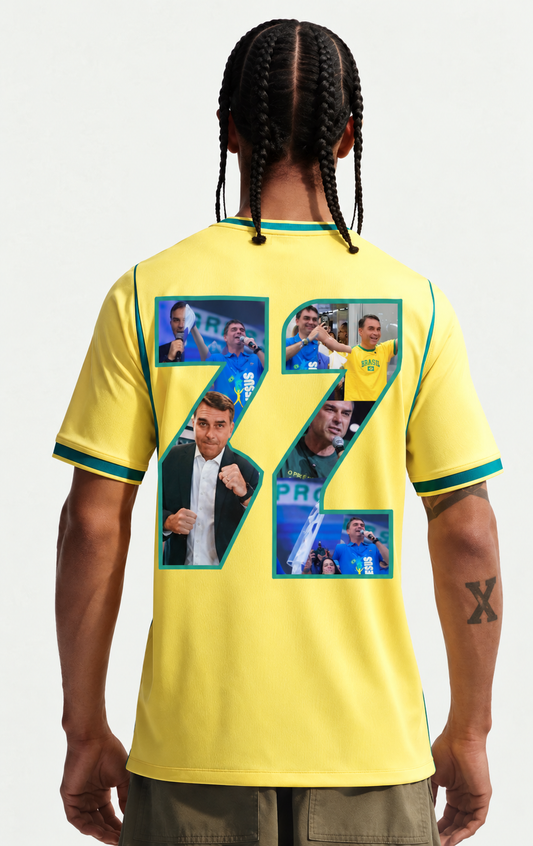CAMISA BRASIL TITULAR 2026 FLAVIO BOLSONARO TORCEDOR