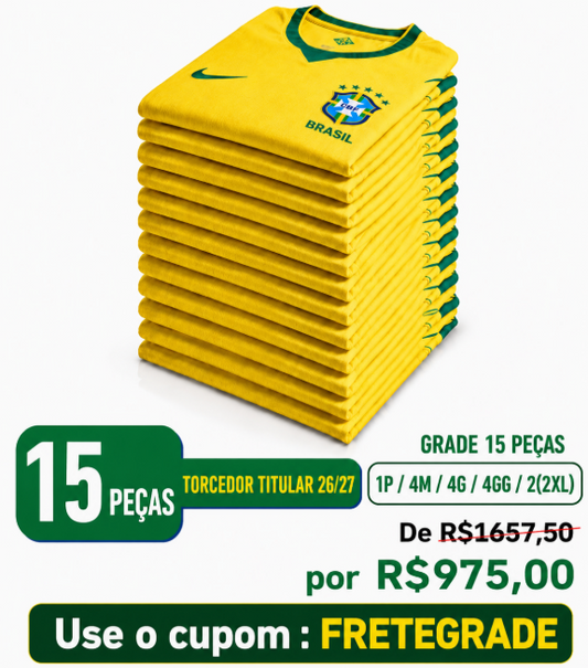 GRADE 15 PEÇAS 5M 4G 4GG 2(2XL) BRASIL TORCEDOR 26/27
