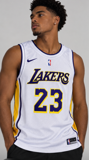 CAMISA LAKERS BRANCA #23 JAMES
