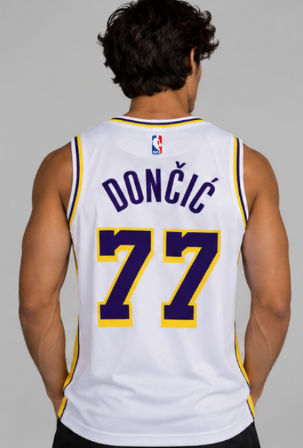 CAMISA NBA BRANCA #77 DONCIC