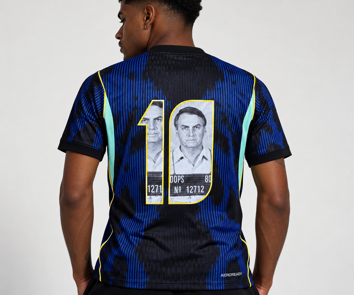 CAMISA BRASIL RESERVA 2026 BOLSONARO PRESO - TORCEDOR