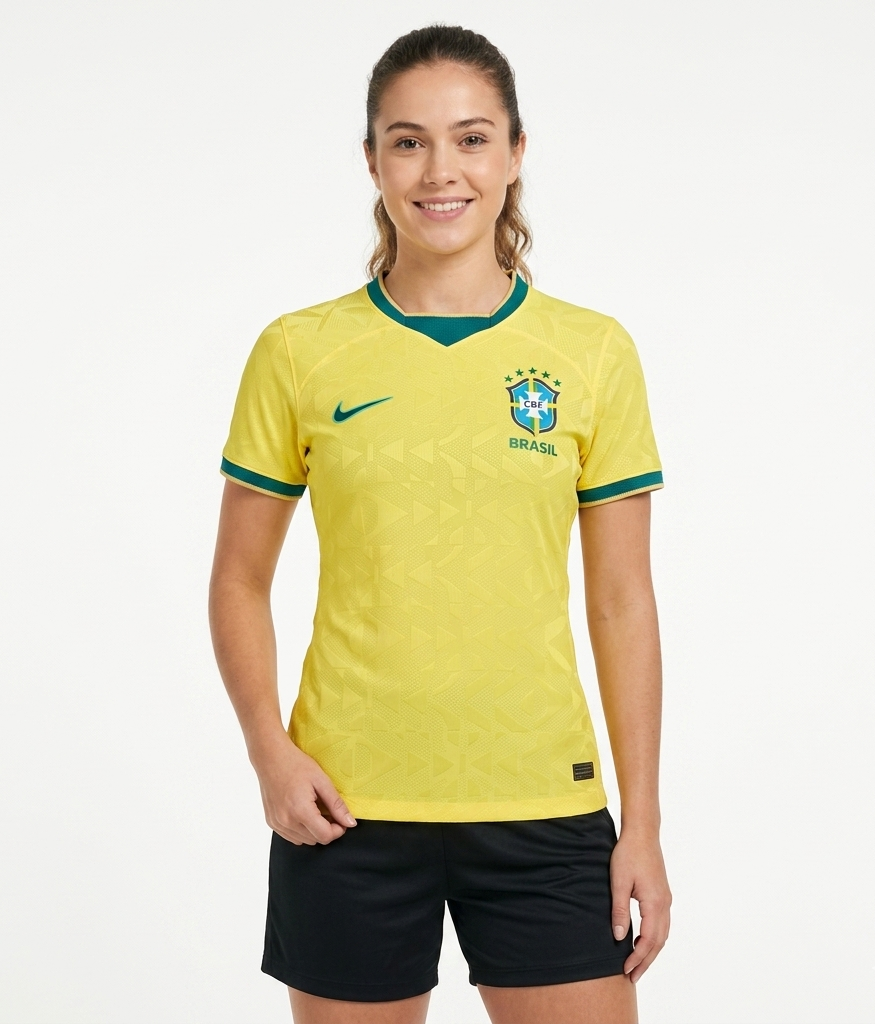 CAMISA BRASIL TITULAR COPA 2026 FEMININA VERSÃO JOGADOR
