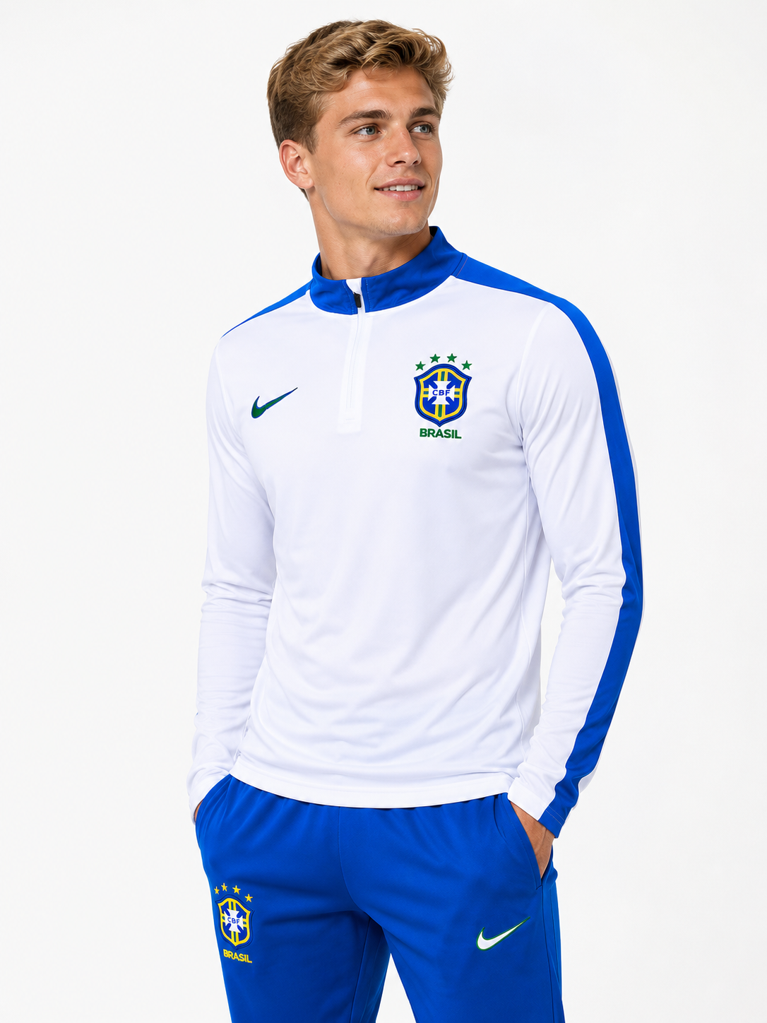 CONJUNTO BRASIL TREINO BRANCO