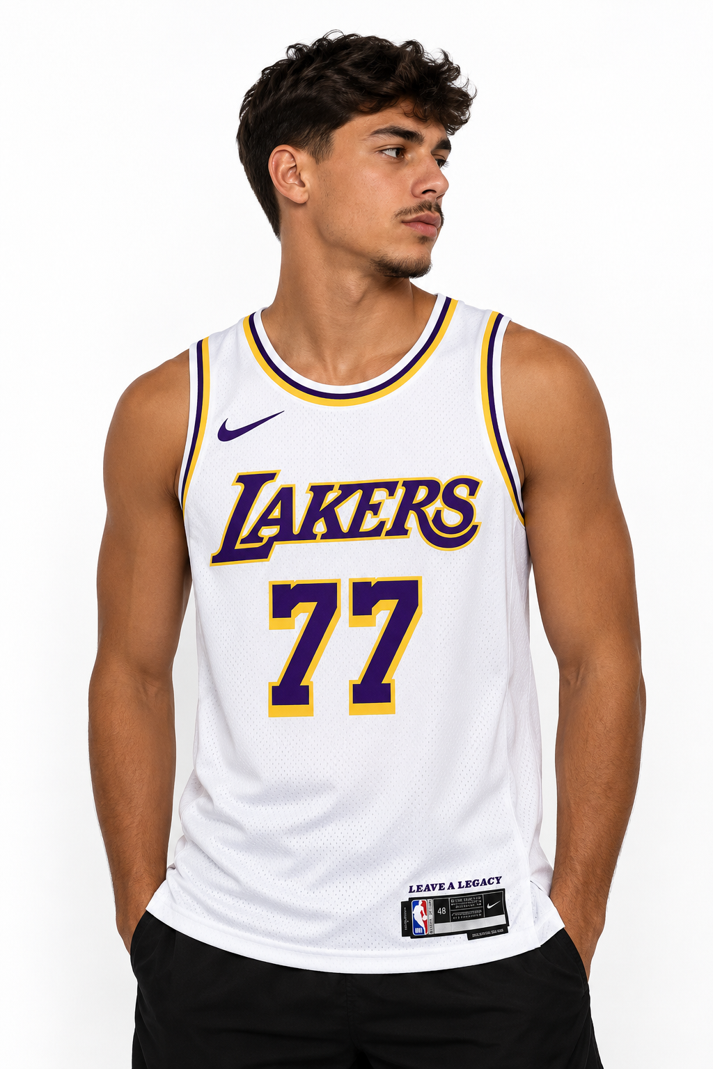 CAMISA LAKERS BRANCA #77 DONCIC