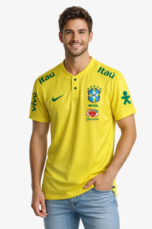 CAMISA POLO BRASIL AMARELA